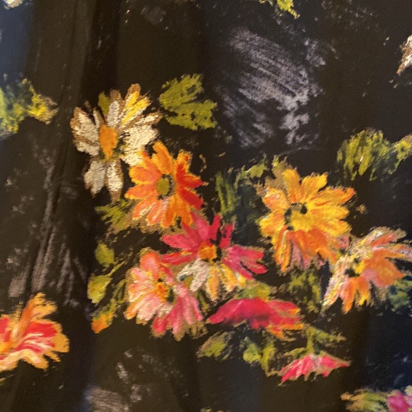 The KOOPLES | Black Floral Long Sleeved Tie Dress women’s XS - Picture 9 of 9